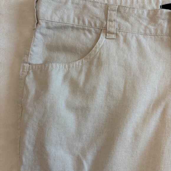 Urban Behavior Beige Linen-Cotton Cargo Pants Size M Relaxed Fit With Pockets - Picture 7 of 16
